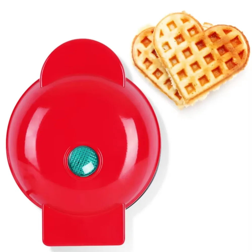 Purilite Select Mini Electric Waffle Maker 220V EU Plug – Heart Shaped Non-Stick Waffle Iron, Compact Breakfast Maker 400W - PuriLite