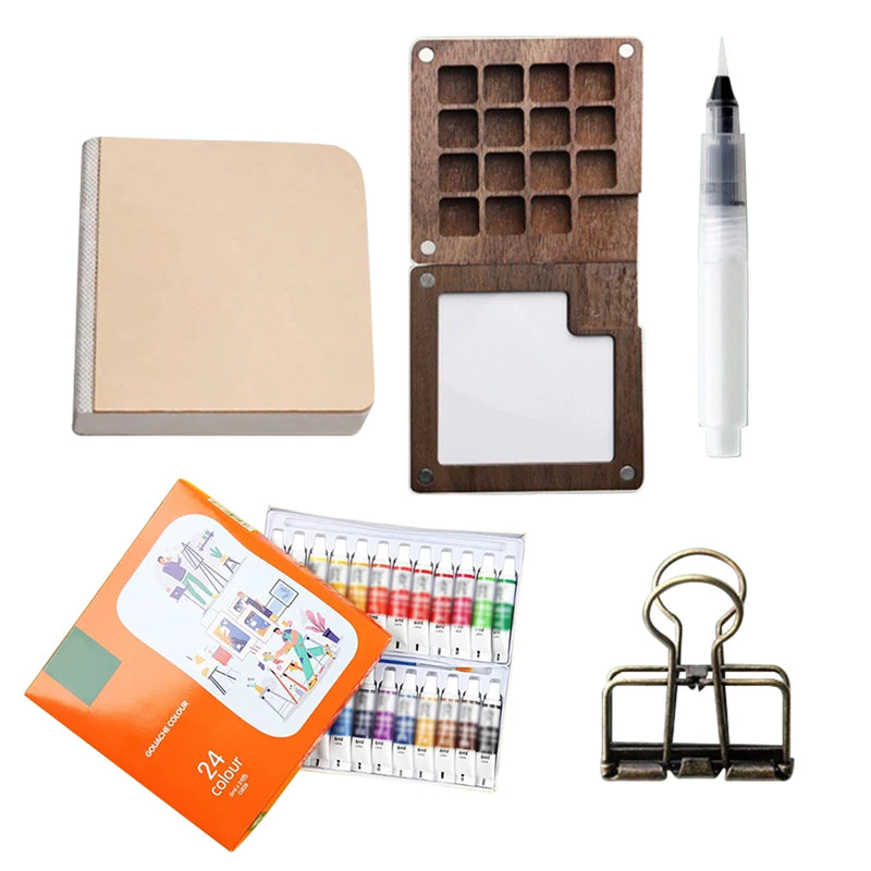Purilite Select Portable 12-Color Watercolor Paint Box Set