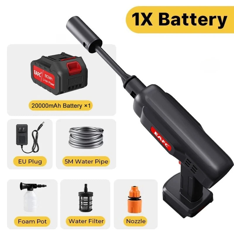 Purilite Select Cordless Pressure Washer | 600W Portable High-Pressure Car Wash Gun with 20000mAh Battery & Foam Sprayer