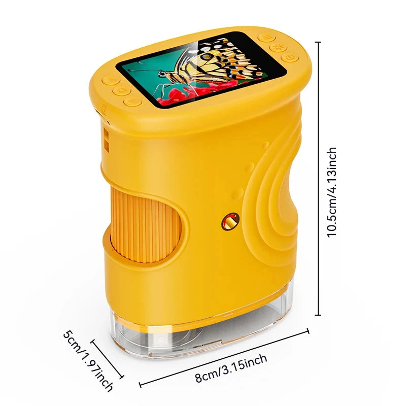 Purilite Select Handheld Digital Microscope 1000X | Portable Mini Microscope with 2.0 Inch Screen | Rechargeable Pocket Microscope for Kids Students and Learning - PuriLite