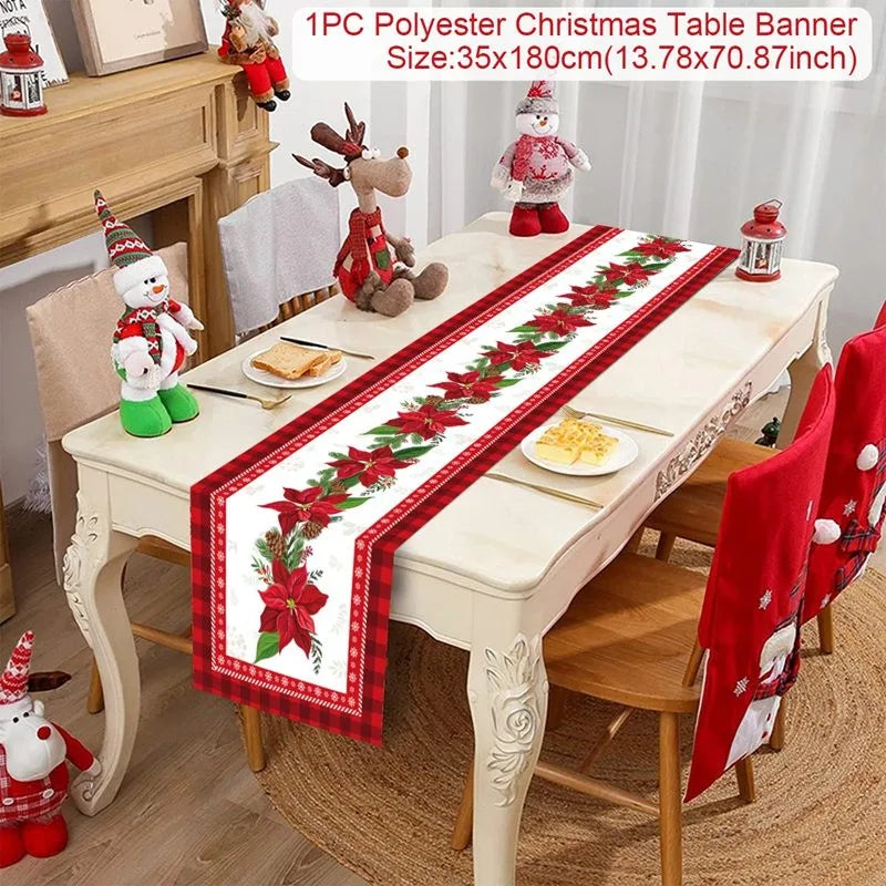 Purilite Select Christmas Table Runner Cloth – Festive Merry Christmas Table Décor for Home 2024 | Elegant Tablecloth for Xmas, Navidad, and New Year 2025
