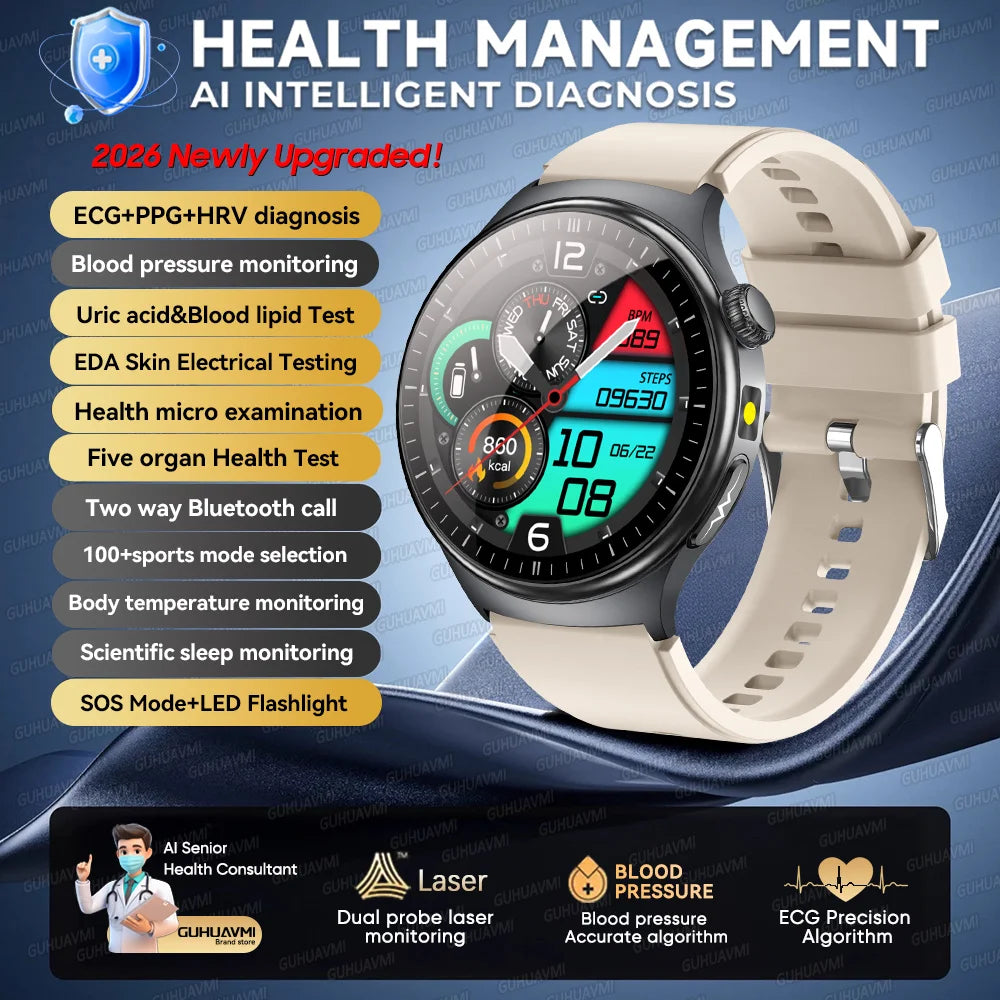 Advanced Smart Health Monitoring Watch | AMOLED Fitness Smartwatch with ECG, PPG, Sleep Tracking and Activity Monitoring
