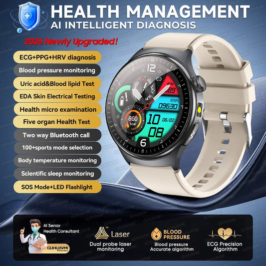 Advanced Smart Health Monitoring Watch | AMOLED Fitness Smartwatch with ECG, PPG, Sleep Tracking and Activity Monitoring