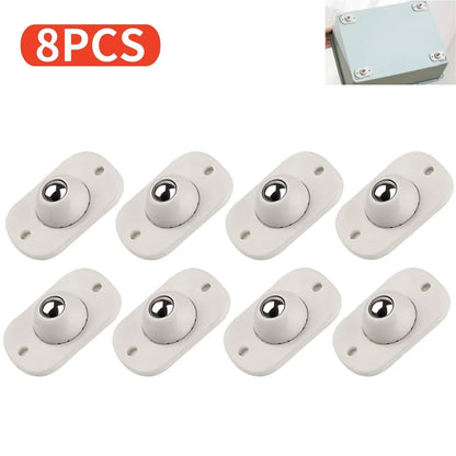 Purilite Select Self-Adhesive Mini Furniture Caster Wheels Set – 360° Rotating Universal Rollers for Storage Boxes, Cabinets, Bins & Home Organization