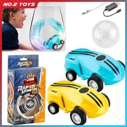 Purilite Select Small Pocket 360° Rotation Stunt Racing Car Mini High-Speed Kids Toy with Lights
