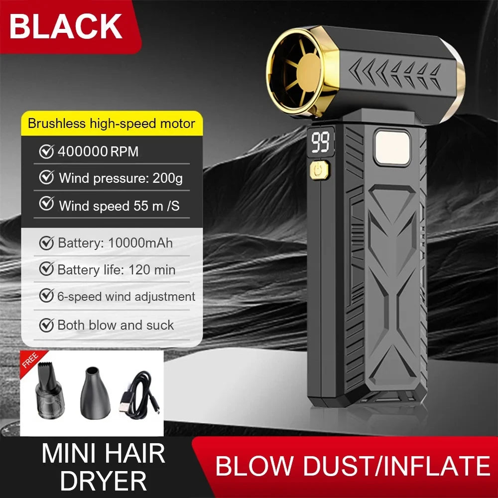Purilite Select – 400000RPM Mini Turbo Jet Fan | 10000mAh Rechargeable Air Blower &amp; Dust Cleaner