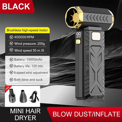 Purilite Select – 400000RPM Mini Turbo Jet Fan | 10000mAh Rechargeable Air Blower &amp; Dust Cleaner