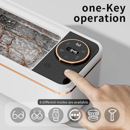 Purilite Select 48KHz Ultrasonic Glasses Cleaner Machine, Soundwave Cleaning Device for Jewelry, Dentures, Makeup Brushes & Small Accessories