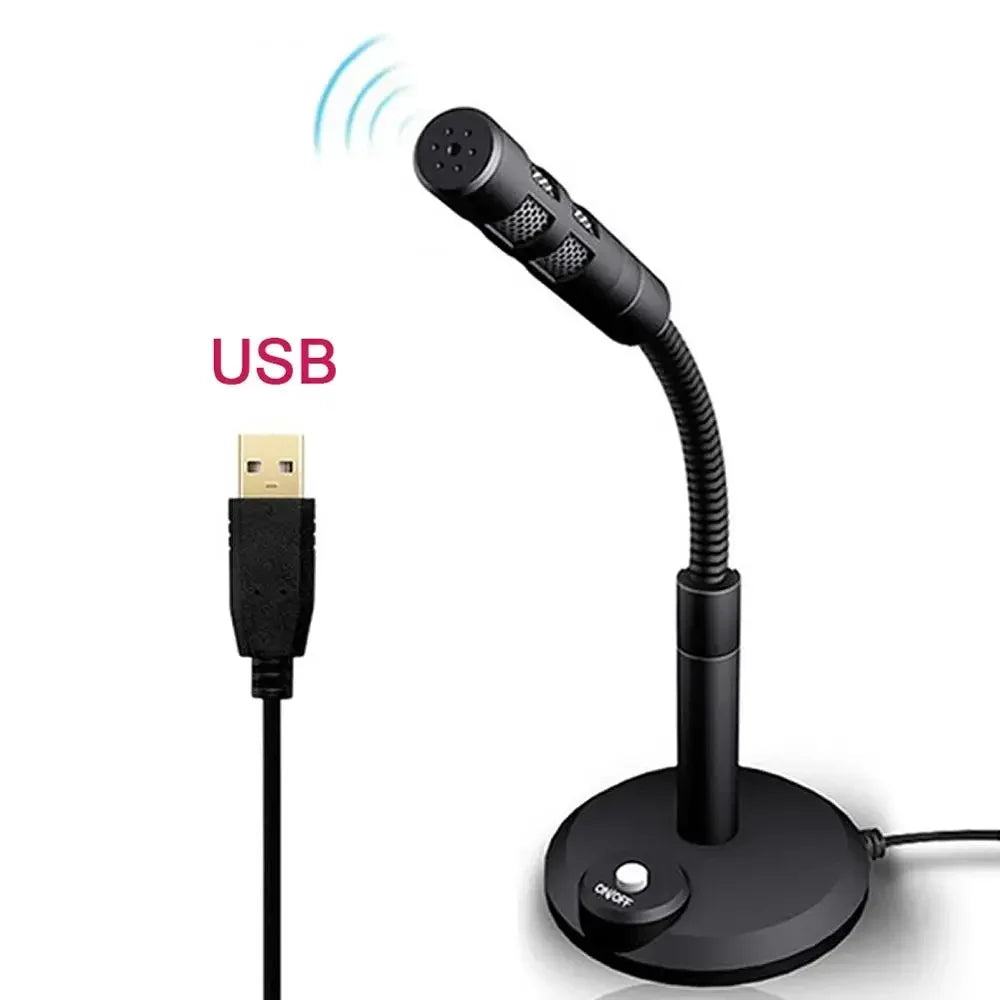 Purilite Select | USB Desktop Microphone | 3.5mm + USB Omnidirectional PC Mic | Gooseneck Condenser Mic for Gaming, Recording, Chatting & Meetings