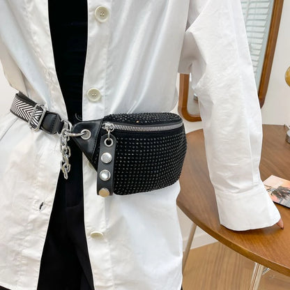 Purilite Select Women’s Diamond PU Leather Belt Bag