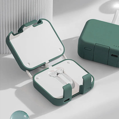 Purilite Select 4000mAh Mini Power Bank Portable Charger with Case Holder | Fast Charging External Battery with Built-in Cables - PuriLite