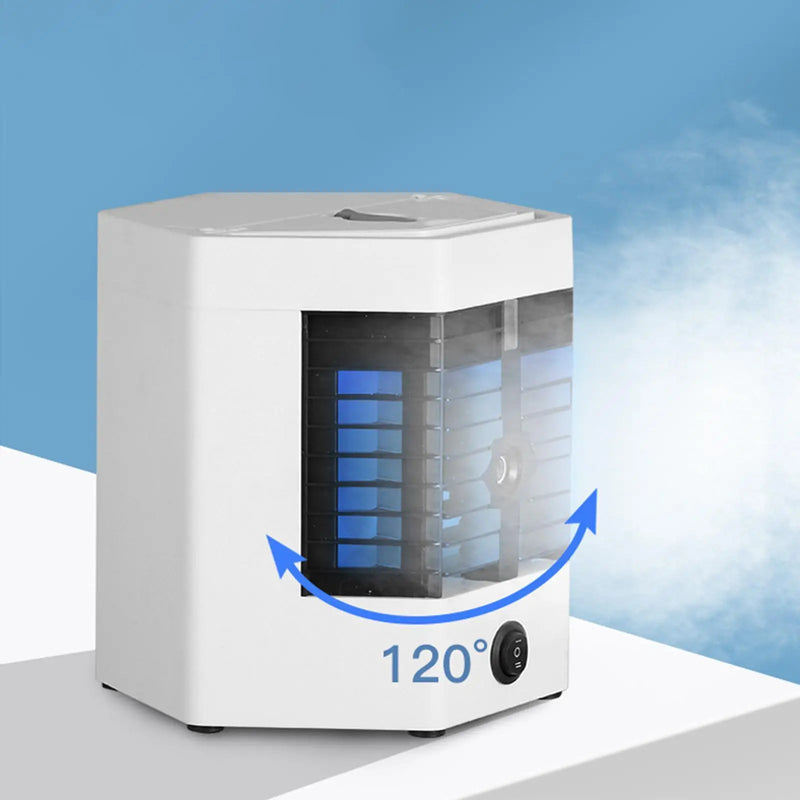 Purilite Select™ USB Mini Air Conditioner Cooler Fan – 2-Gear Cooling, Humidifier &amp; Atomizer