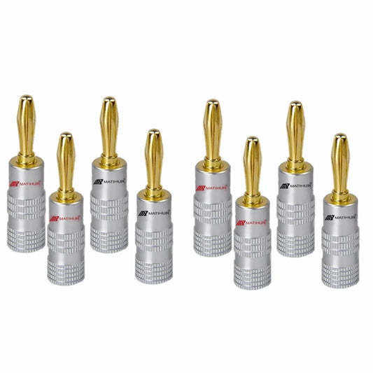 Purilite Select 8pcs 24K Gold-Plated Banana Plugs