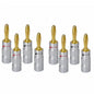 Purilite Select 8pcs 24K Gold-Plated Banana Plugs