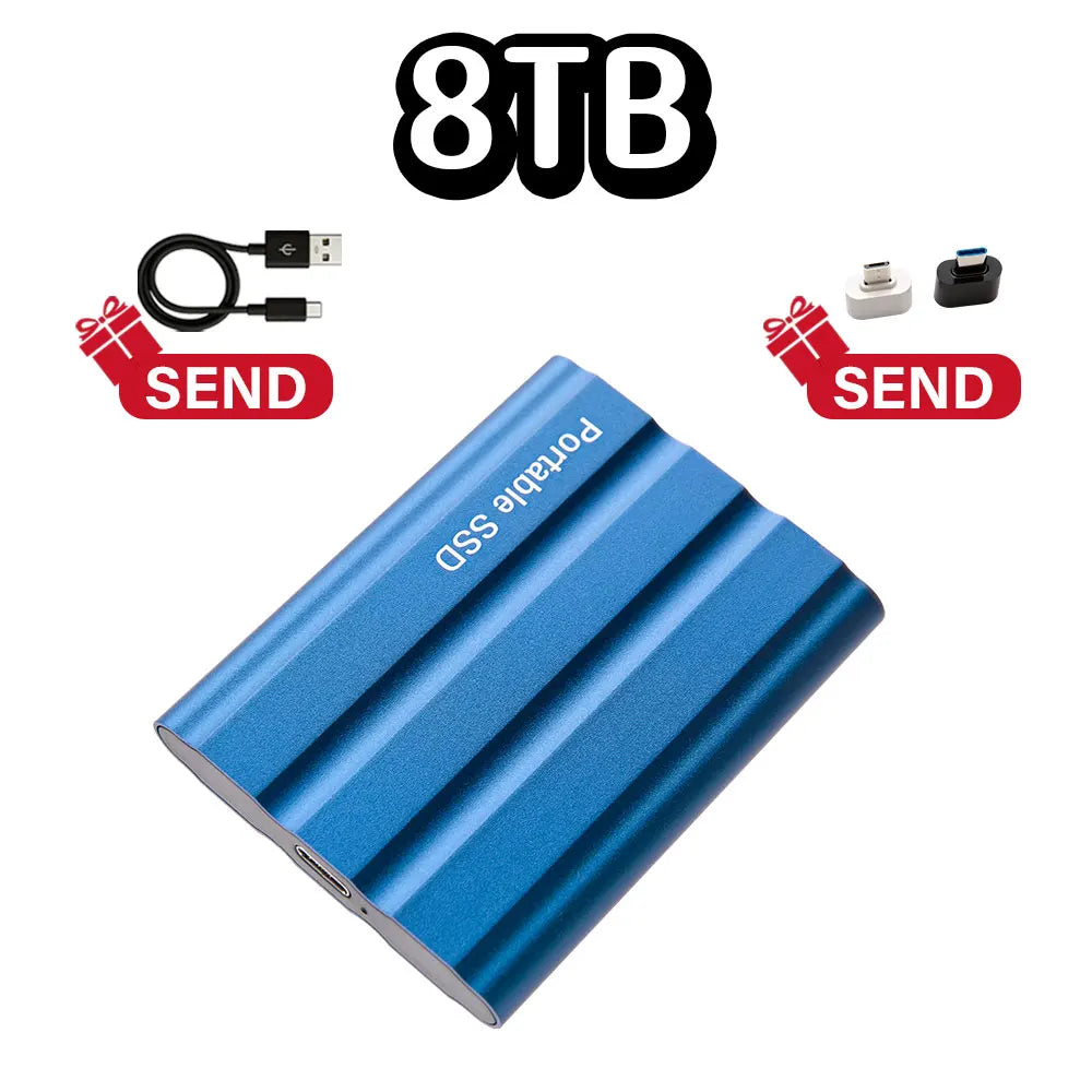 Purilite Select Portable External SSD USB 3.1 Type-C High-Speed Solid State Drive 1TB, 2TB, 4TB, 8TB, 12TB, 16TB, 32TB, 64TB & 128TB for Laptop, Desktop, Windows, macOS & Android