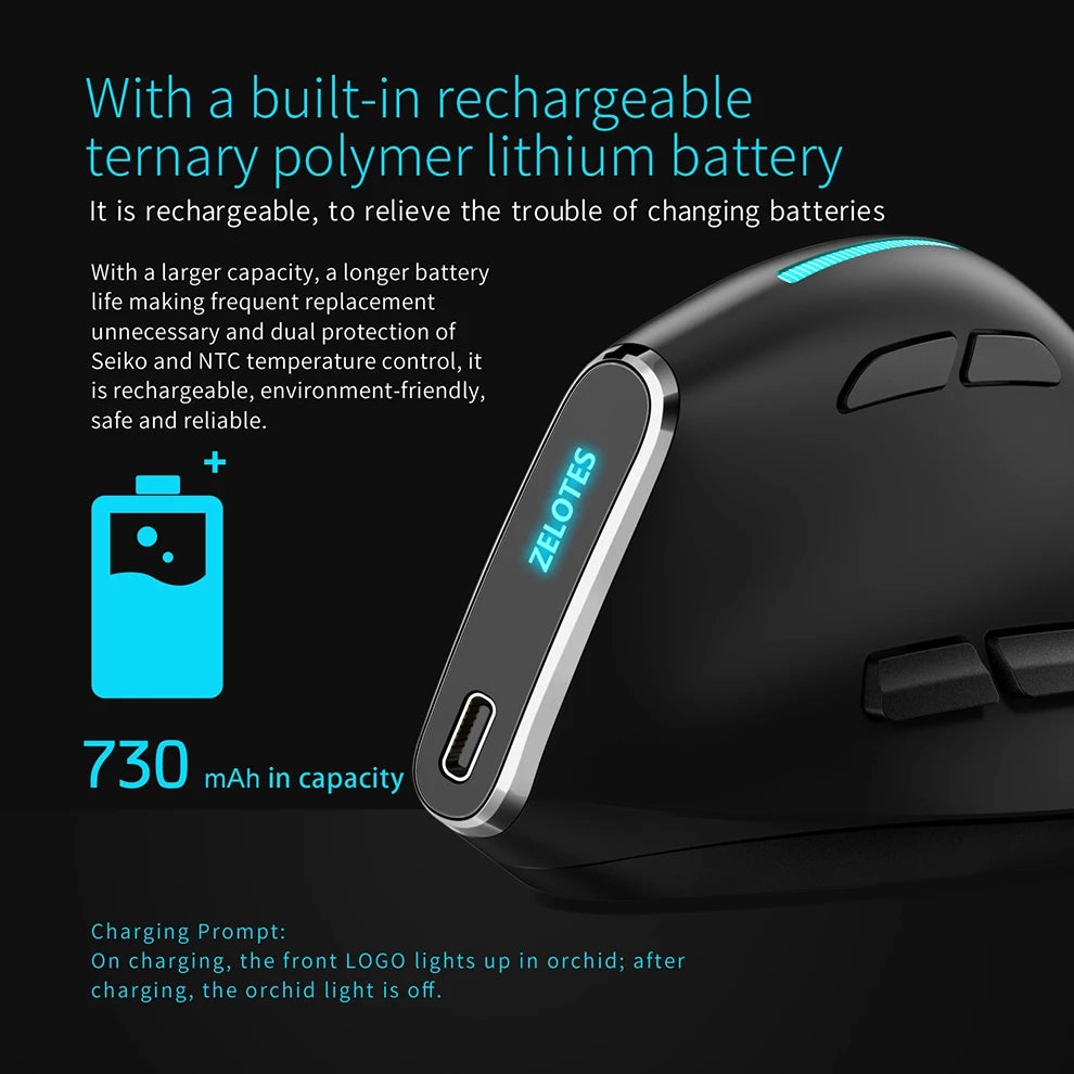 🔥 Purilite Select RGB Wireless Vertical Mouse