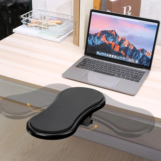 Purilite Select Adjustable Computer Arm Rest for Desk | Ergonomic Arm Support Extender with Rotating Mouse Pad Holder - PuriLite