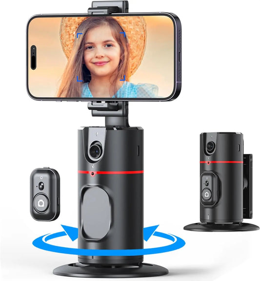 Purilite Select 360° Auto Tracking Phone Gimbal Stabilizer Monopod with Remote Control, Smart Face Tracking, Desktop Vlog Stand for Live Streaming & Video Recording