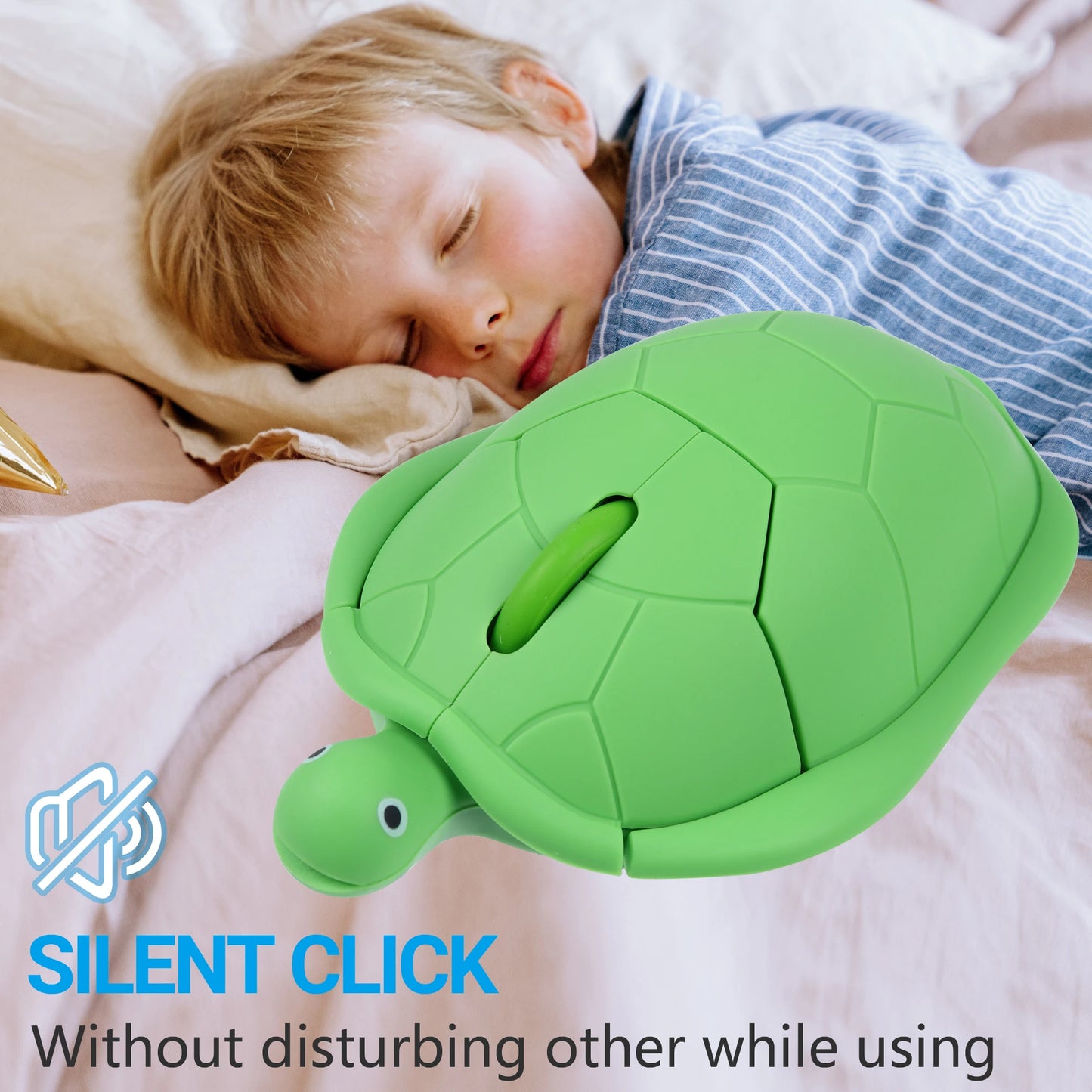 Purilite Select Wireless 2.4G Turtle Mouse – Cute Creative Portable Anti-Slip Optical Mouse for Kids & Office Use | 1600 DPI Plug & Play