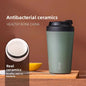 Purilite Select – 380ML Ceramic Coffee Mug with Lid (Modern Minimalist Style)