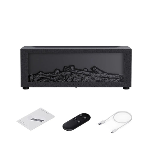 Purilite Select Flame Aroma Humidifier | Essential Oil Diffuser with RGB LED Light, Remote Control & Timer