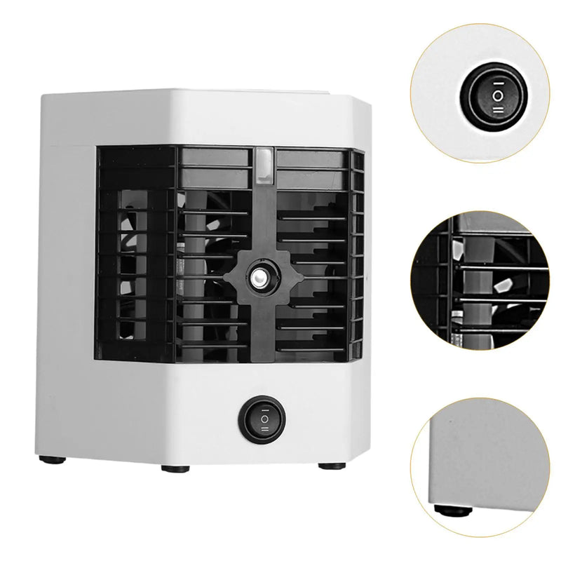 Purilite Select™ USB Mini Air Conditioner Cooler Fan – 2-Gear Cooling, Humidifier &amp; Atomizer