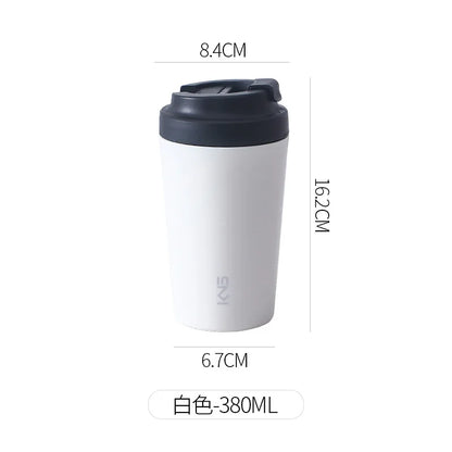 Purilite Select – 380ML Ceramic Coffee Mug with Lid (Modern Minimalist Style)