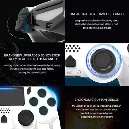 Purilite Select P412 Wireless Gamepad  6‑Axis Gyro, Dual Vibration & Touchpad Controller for PS4 / PS3 / PC