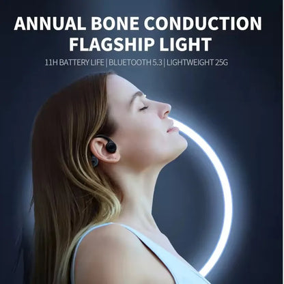 Wireless Bone Conduction Headphones | Bluetooth Sports Earphones with Microphone for Running and Outdoor Activities