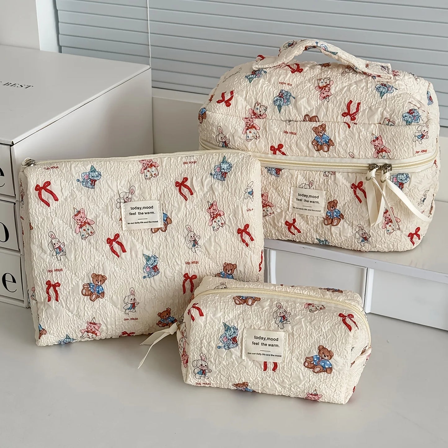 Purilite Select Quilted Cotton Makeup Bag