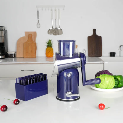 Purilite Select 5-Blade Manual Rotary Vegetable and Fruit Grater Cheese Nut Cutter Multifunctional Kitchen Tool - PuriLite
