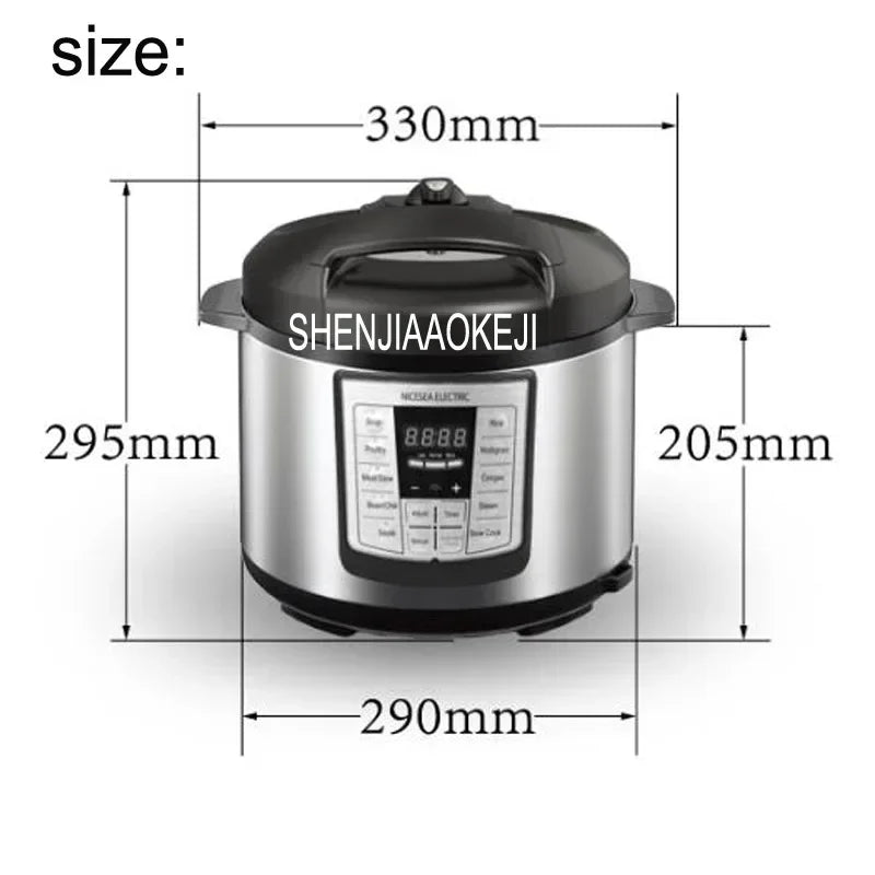 Purilite Select 5L Electric Pressure Cooker 110V–220V Intelligent Double Inner Pot Rice Cooker with LCD Display for 5–6 People - PuriLite