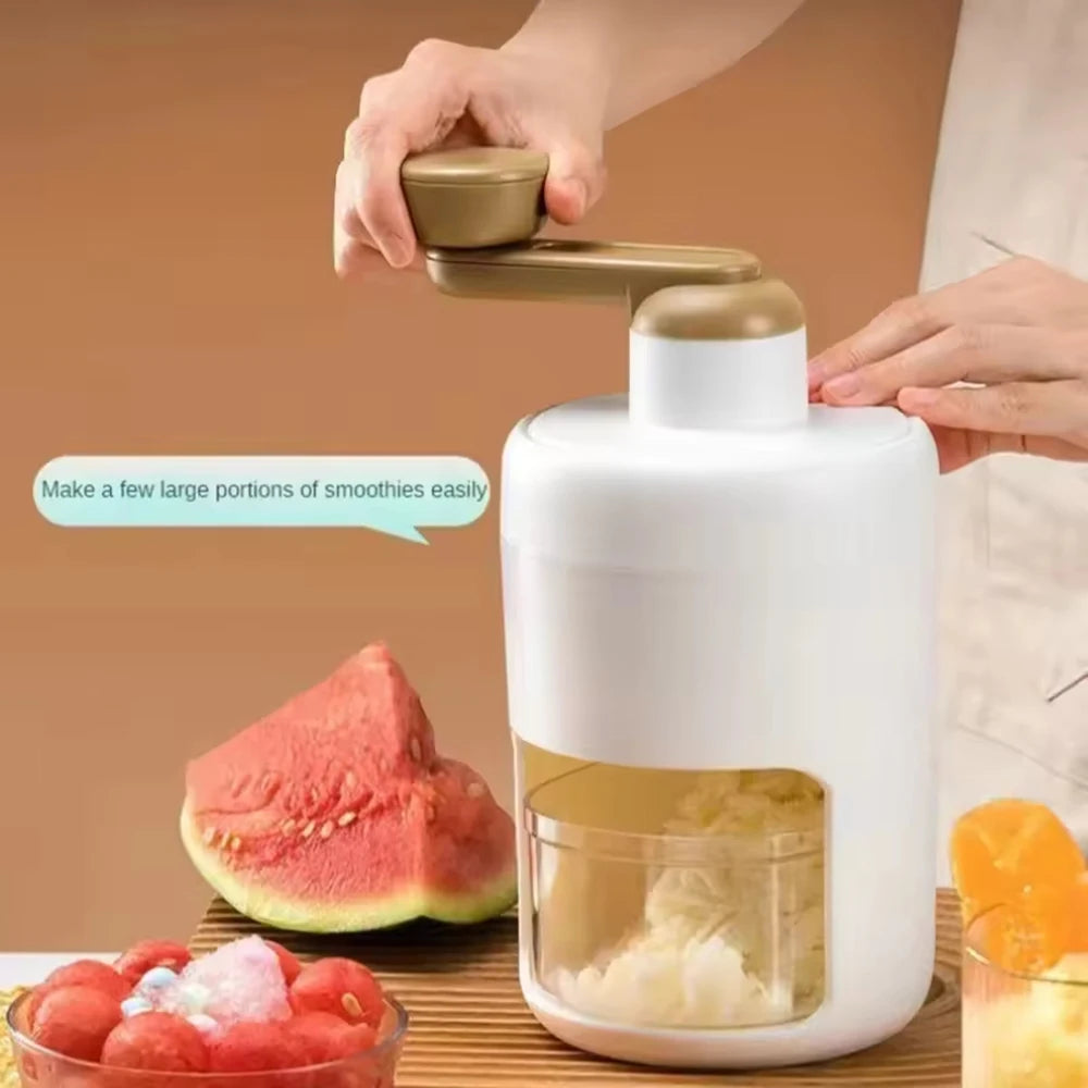 Purilite Select Manual Ice Shaver Machine | Portable Hand Crank Snow Cone & Slushy Maker with Stainless Steel Blade