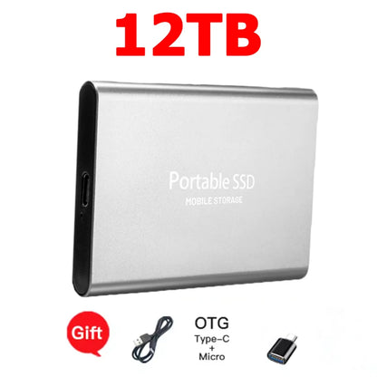 Purilite Select 16TB Portable SSD USB-C External Solid State Drive | High-Speed USB 3.1 Storage Drive for Laptop, Desktop, Mac & Android File Backup