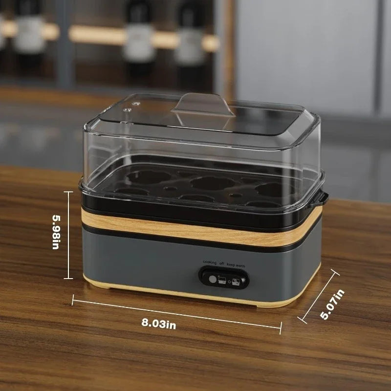 Rapid Egg Cooker Electric 6 Eggs Capacity, BPA Free, Fast Boil Poach Steam Hard/Soft Boiled Eggs Maker - PuriLite