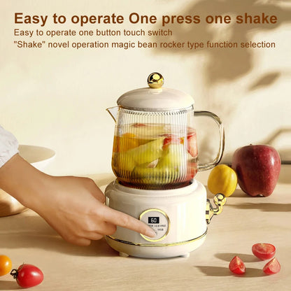 600ml Electric Kettle Tea Pot Health Preserving Pot Boiled Water Pot Kettle Glass Stew Cup Multifunctional Teapot Home Office - PuriLite