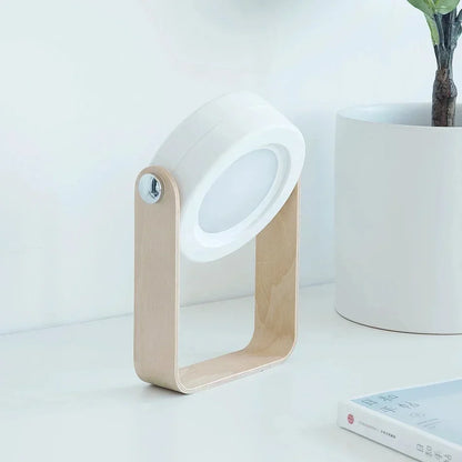 Creative Wooden Handle Telescopic Folding Led Touch Lamp Charging Night Light Reading Portable Lantern Lamp Home Beside Lamp - PuriLite