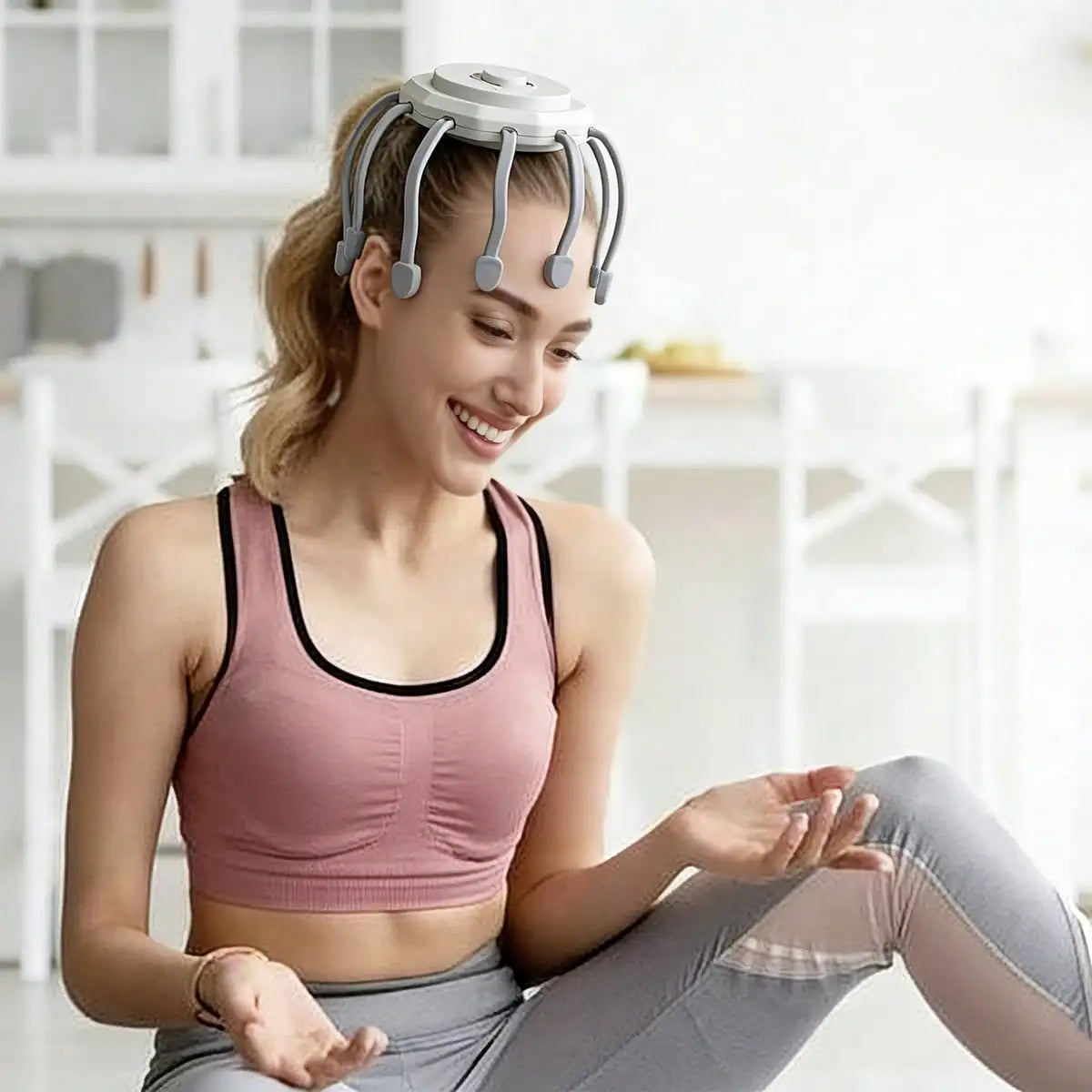Purilite Select Ultra Scalp Massager Electric Head Massager with 8-Frequency Vibration, 360 Degree Relaxation, Rechargeable Portable Stress Relief Device - PuriLite