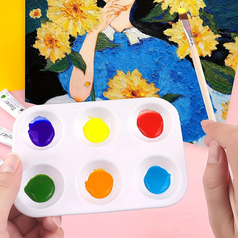 Purilite Select 12-Piece 6-Well Paint Mixing Palette Set