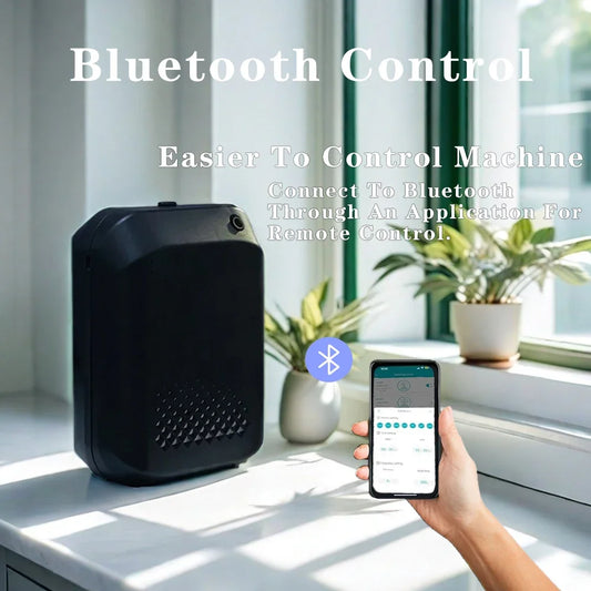 Purilite Select Bluetooth-Controlled Wall-Mounted Essential Oil Diffuser – Smart Battery-Powered Home Fragrance Machine (150ml, 300m³ Coverage)
