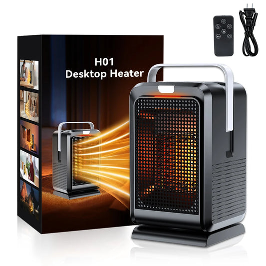 1000W Electric Heater Portable Desktop heater small household Heater cooling and heating PTC quick heating With Remote Control