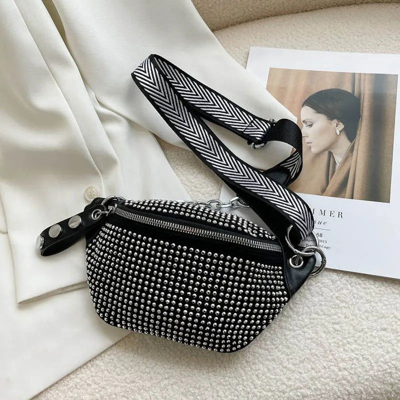 Purilite Select Women’s Diamond PU Leather Belt Bag