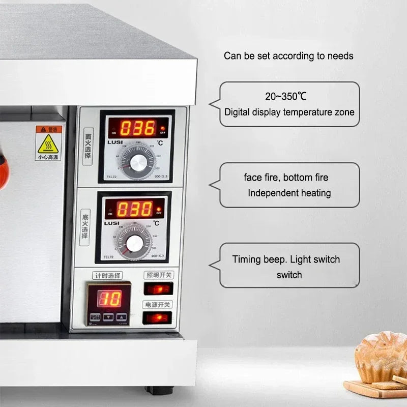 Purilite Select 46L Commercial Electric Baking Oven | 3.2KW High-Power Multifunction Oven | Large Capacity Countertop Oven - PuriLite