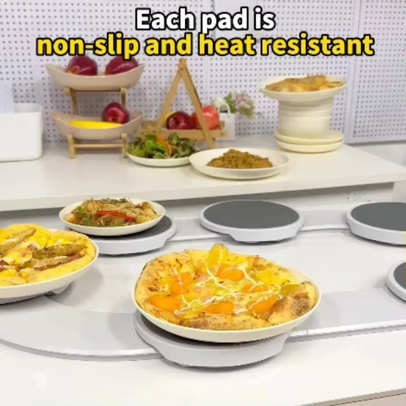 Purilite Select | Multifunctional Oval Food Turntable | Portable Dining Table | Rotating Dining Tray | Train Tableware | Serving Food - PuriLite