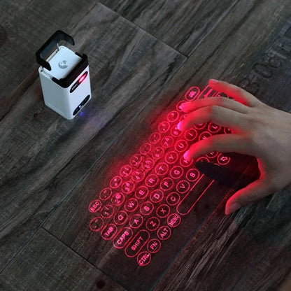 Purilite Select Portable Bluetooth Laser Projection Keyboard Wireless Virtual Touch Keyboard for Smartphones, Tablets, Laptops, and Computers