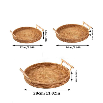 Purilite Select Woven Rattan Storage Basket with Strap Handle