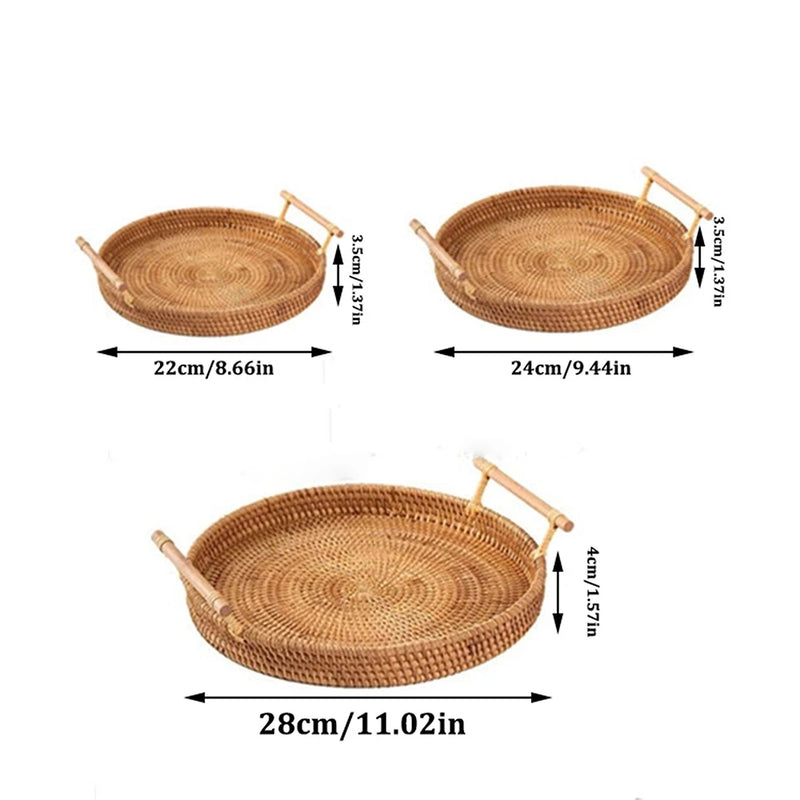 Purilite Select Woven Rattan Storage Basket with Strap Handle