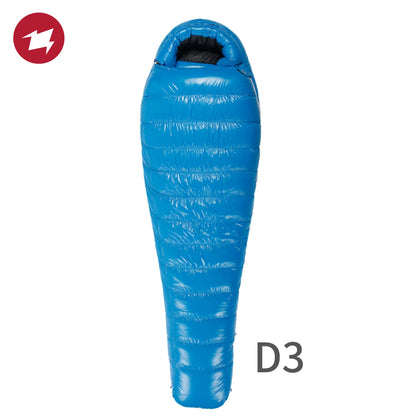 Purilite Select Ultralight Duck Down Sleeping Bag | 3-Season Backpacking, Hiking & Camping Mummy Sleeping Bag