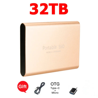 Purilite Select 16TB Portable SSD USB-C External Solid State Drive | High-Speed USB 3.1 Storage Drive for Laptop, Desktop, Mac & Android File Backup
