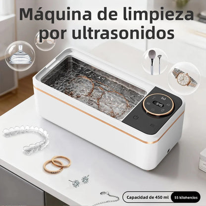 Purilite Select 55KHz Ultrasonic Cleaning Machine, Soundwave Deep Cleaner for Glasses, Jewelry, Dentures, Makeup Brushes & Small Accessories
